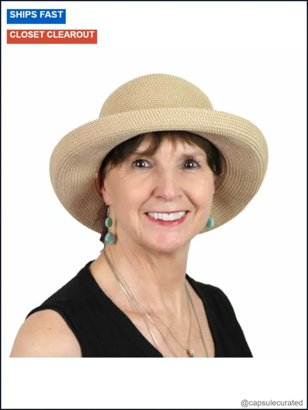 Women's UPF 50+ Packable Sun Hat Adjustable Small Brim Kettle Style for Petite